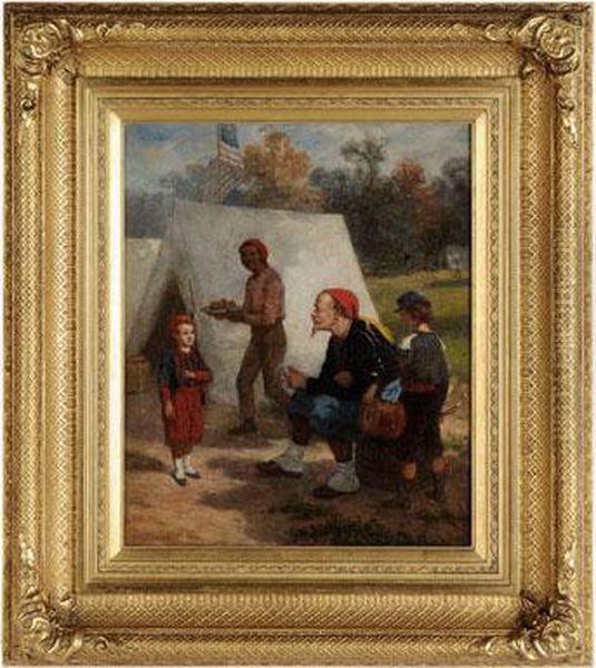 Zouaves In Camp Oil Painting by John Whetten Ehninger