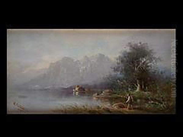 Seelandschaft In Den Alpen Oil Painting by Gustav Eichhorn