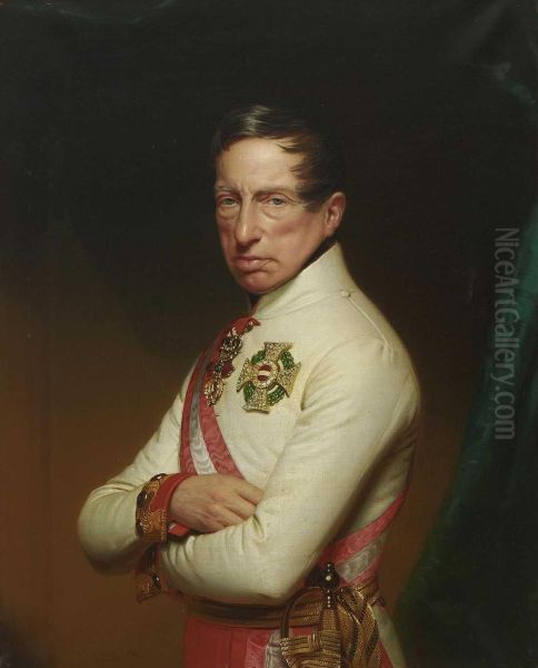 Erzherzog Carl Von Osterreich Oil Painting by Anton Einsle