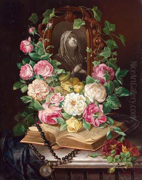 Ein Rosenstuck Oil Painting by Adalbert Eirich