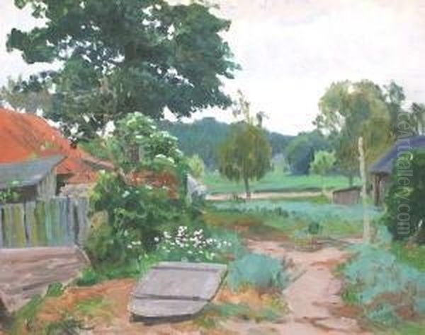 Landschaft In Ostpreusen Oil Painting by Wilhelm Eisenblatter