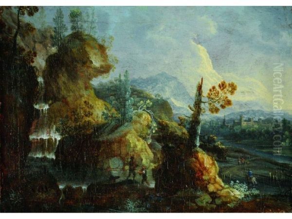 Romantikus Tajalakokkal Oil Painting by Johann Eismann