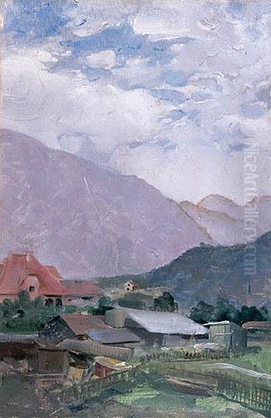 Widok Z Reichenhall Oil Painting by Franciszek, Franz Ejsmond