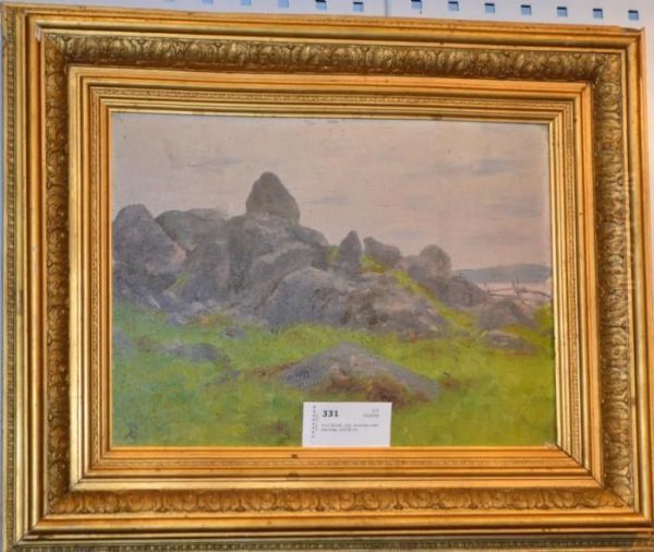 Landskap Med Stenrose Oil Painting by H. Knut Ekwall