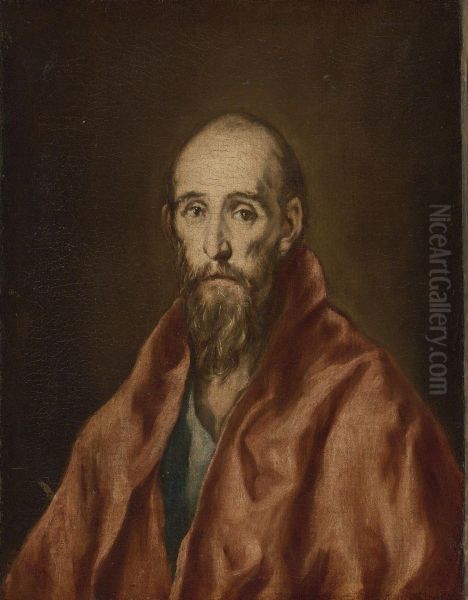 St. Paul Oil Painting by El Greco (Domenikos Theotokopoulos)