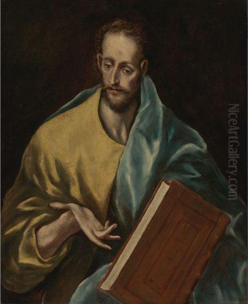 St. James The Minor Oil Painting by El Greco (Domenikos Theotokopoulos)