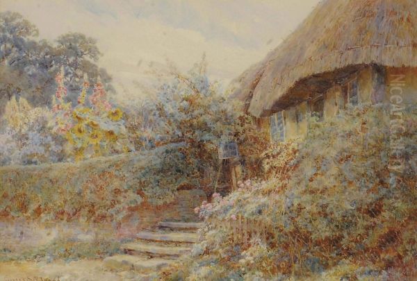 Cottage At Credenhill, Near Hereford Oil Painting by George Samuel Elgood