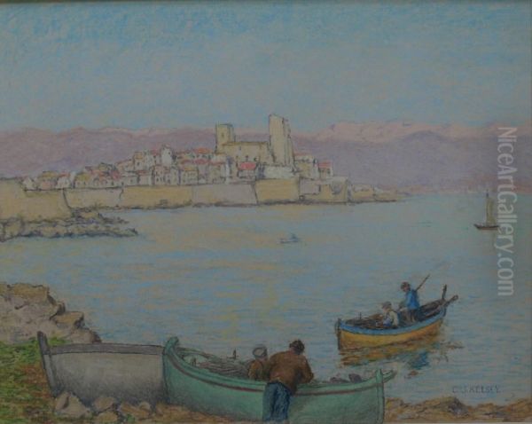 Antibes; Eze; Montreuil; Malijai Sur Bleone; Near Senez Oil Painting by Charles Graham Eliot