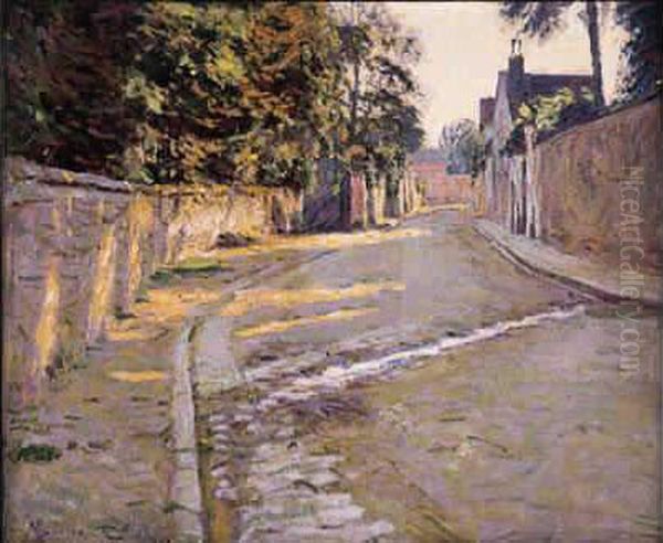 Rue De Village Ensoleillee by Maurice Eliot