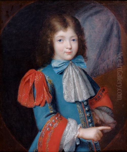 Portrait D'un Jeune Enfant Oil Painting by Louis Ferdinand (the Elder) Elle