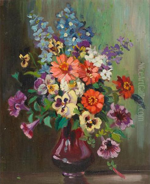 Bouquet Oil Painting by Emily Louise Orr Elliott