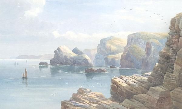 Pembrokeshire Coastal Landscapes Oil Painting by James Elliott