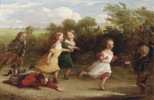 The Race Oil Painting by Robinson Elliot