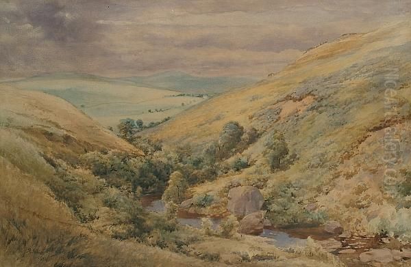 The Moorland Glen Oil Painting by Robinson Elliot