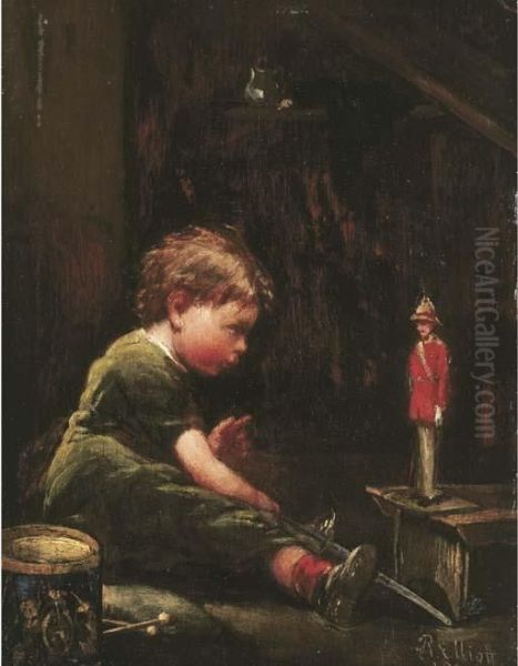 The Soldier's Child Oil Painting by Robinson Elliot