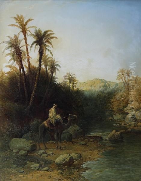 El Kantara. Algeria Oil Painting by Paul H. Ellis