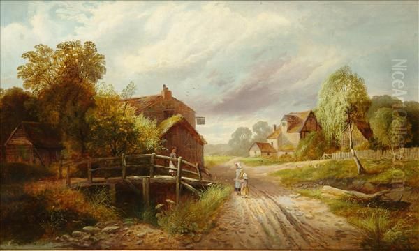 Lane Scene, Nearsalisbury Oil Painting by Paul H. Ellis