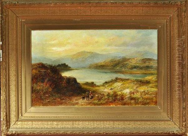 The Mawddach - Penmaen Pool, Penmaen Cliff, North Wales Oil Painting by William Ellis