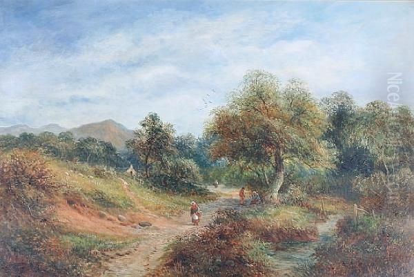 The Bridle Path To Cadair Idris Oil Painting by William Ellis