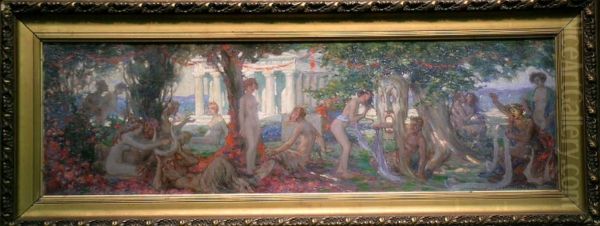 The Garden Of Aphrodite Oil Painting by A. Eloy-Vincent