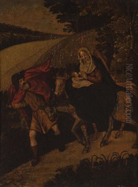 Flucht Nach Agypten Oil Painting by Adam Elsheimer