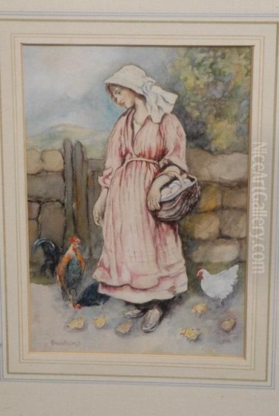 No More Chicks Oil Painting by Francis Edwin Elwell