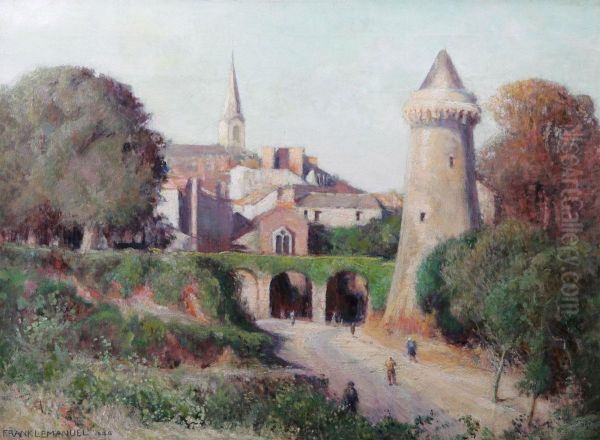 Sydlandsk Stadsvy Oil Painting by Frank Lewis Emanuel