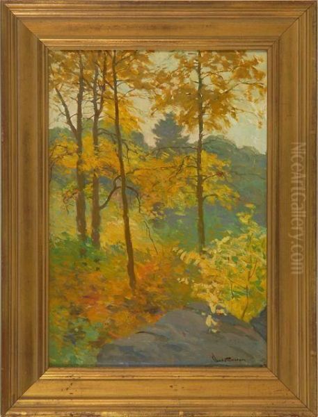 Fall Landscape Oil Painting by Charles Chase Emerson