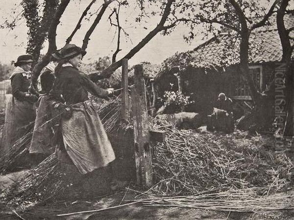 Oster-peeling, Norfolk Oil Painting by Peter Henry Emerson