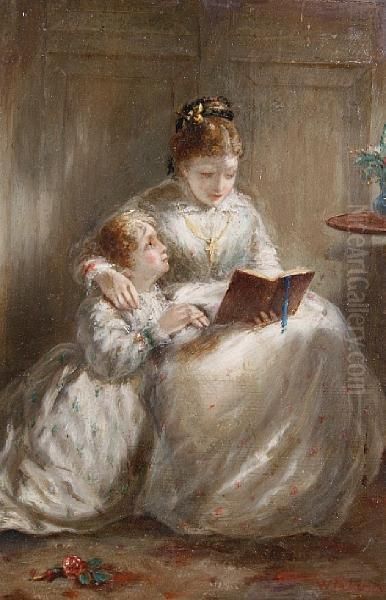 Story Time Oil Painting by William Emerson