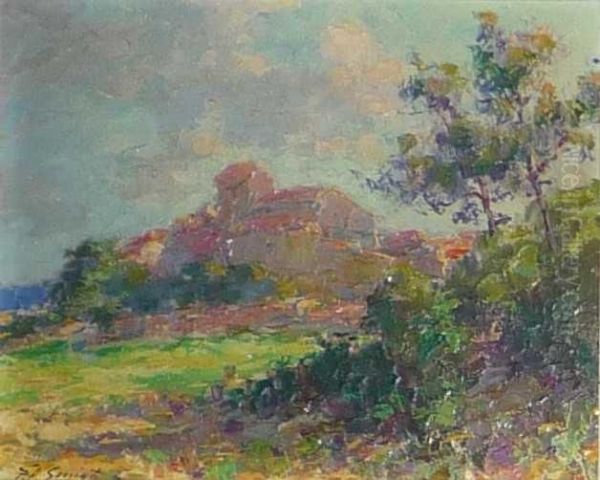  Hameau De Pinchivade Avitrolles  Oil Painting by Pierre-Paul Emiot