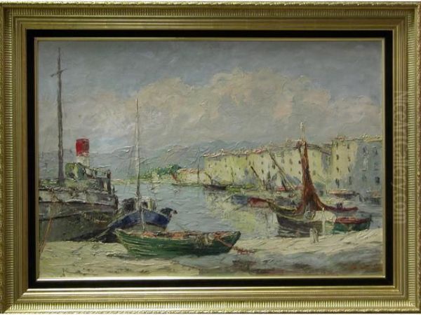 Huilesur Carton Oil Painting by Pierre-Paul Emiot