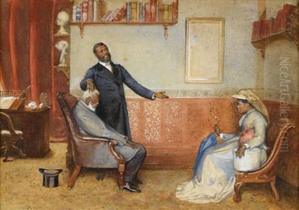 The Phrenologist Oil Painting by Alfred Edward Emslie