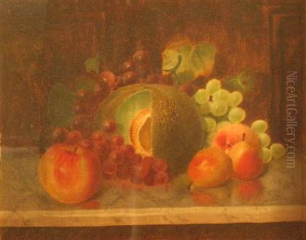 Still Life With Fruit Oil Painting by F. Endicott