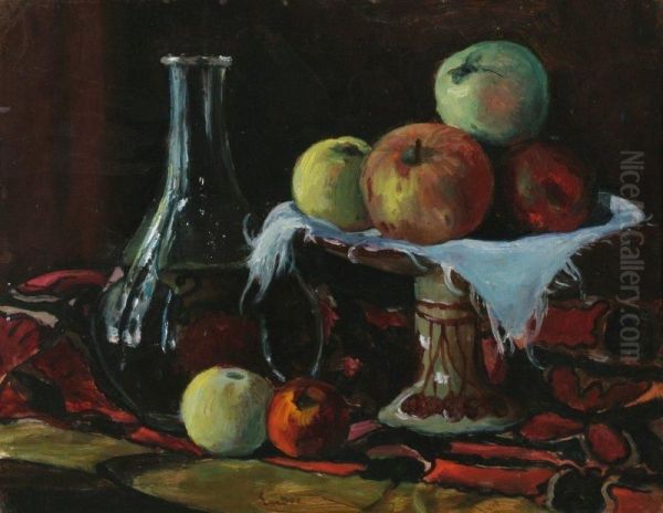 Gyumolcscsendelet Oil Painting by Bela Endre