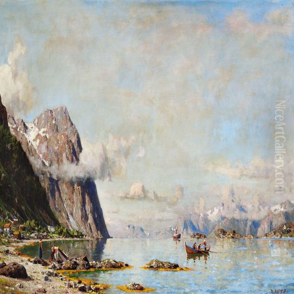 Hardangerfjord Oil Painting by Henry Enfield