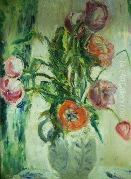 Tulips Oil Painting by Florence Neumengen Engelbach