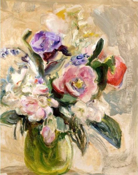 Mixed Flowers Oil Painting by Florence Neumengen Engelbach