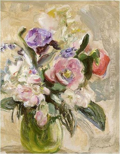 Mixed Flowers Oil Painting by Florence Neumengen Engelbach