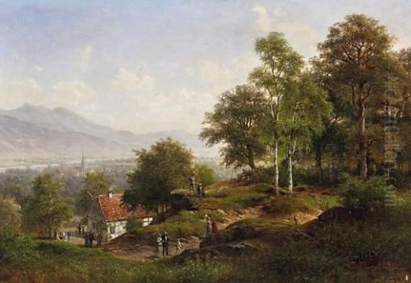 Sunday Stroll Oil Painting by Georg Hermann Engelhardt