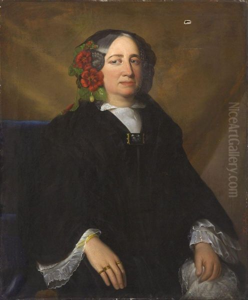 Damenportrat Oil Painting by Johann Andreas Engelhart