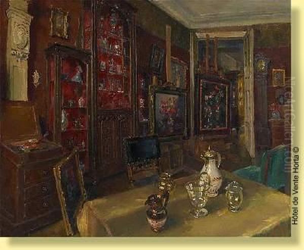 Interieur De L'artiste Oil Painting by Leo Engels