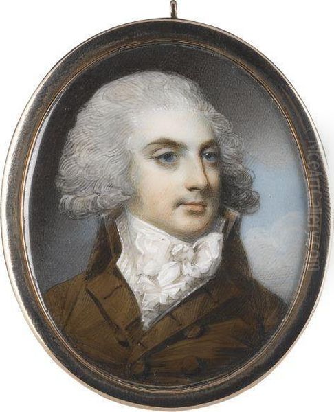 Portrait Of Sir Robert Gerard (d. 1791) Oil Painting by George Engleheart