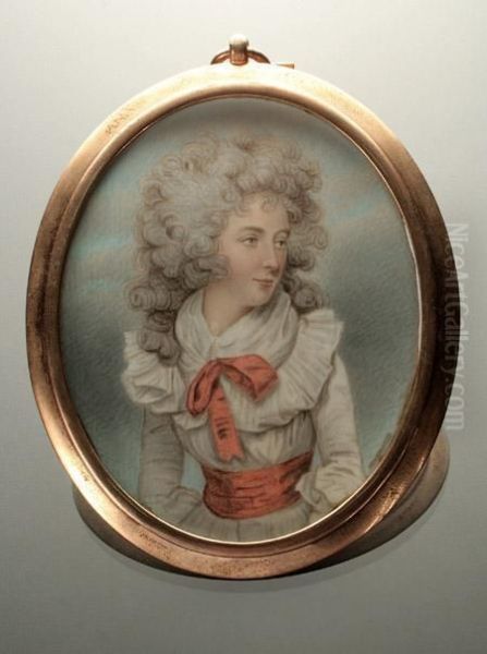 Miniature Portrait Of Eliza Farren, Countess Of Derby Oil Painting by George Engleheart