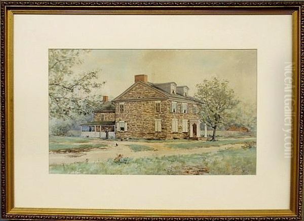 A Stone House Oil Painting by Frank F. English