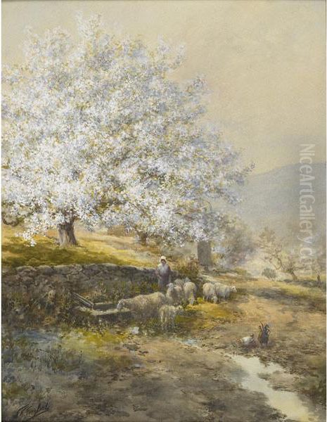 Blossom Time Oil Painting by Frank F. English