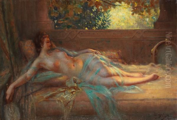 Nu Allonge Oil Painting by Delphin Enjolras