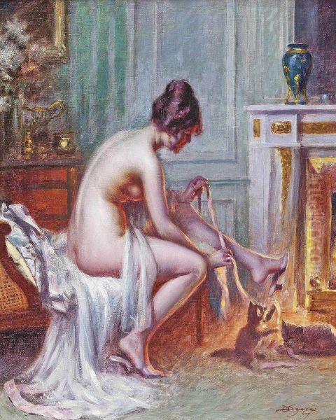 Les Jeunes Chats Oil Painting by Delphin Enjolras