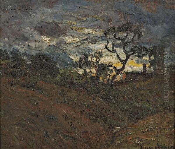 Tyndale Afterglow Oil Painting by John Joseph Enneking