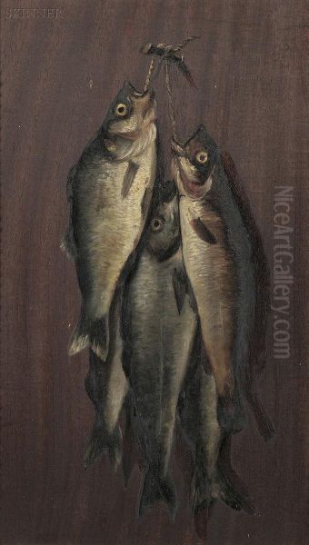 Hanging Bass Oil Painting by John Joseph Enneking